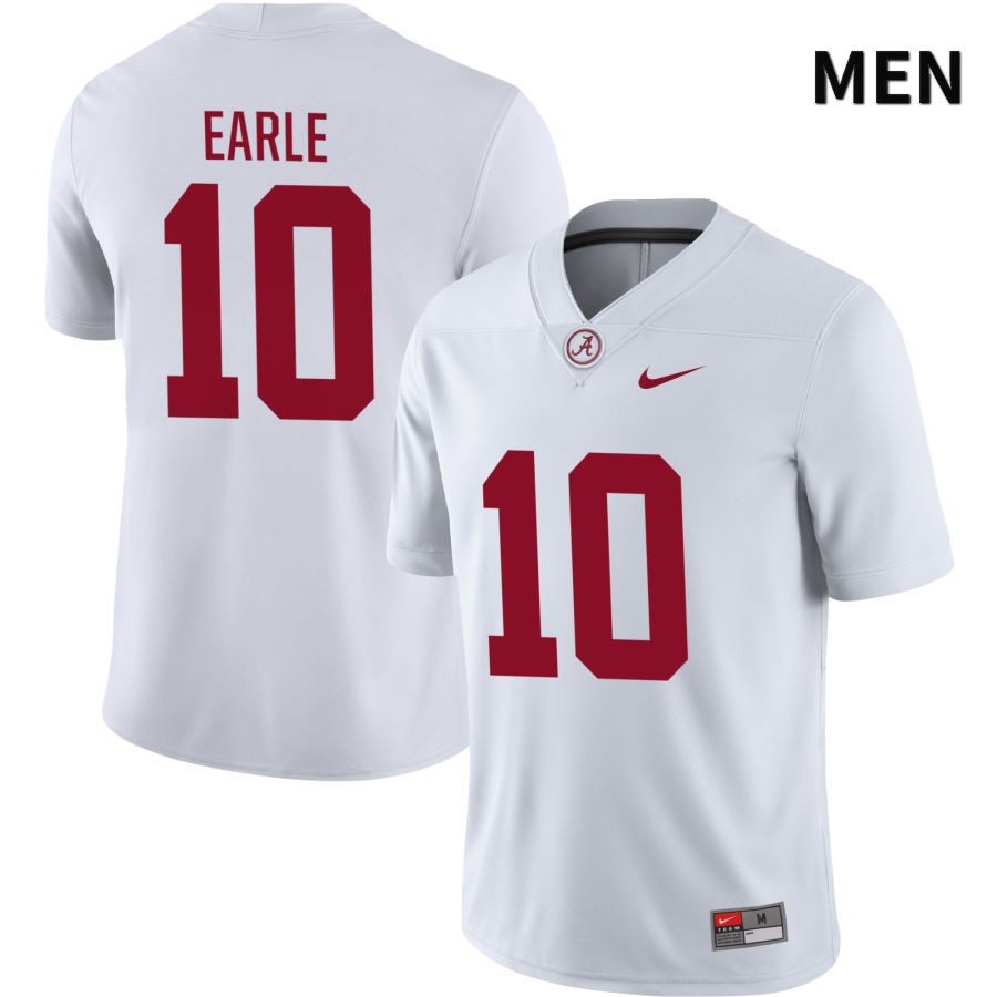Alabama Crimson Tide Men's JoJo Earle #10 NIL White 2022 NCAA Authentic Stitched College Football Jersey VN16M77QJ